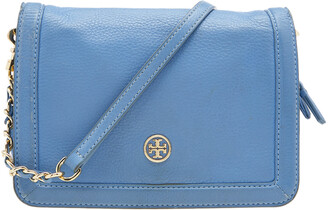 Tory Burch Blue Leather Crossbody Handbags | ShopStyle