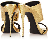 Thumbnail for your product : Giuseppe Zanotti Metallic snake-effect leather mules