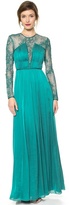 Thumbnail for your product : Catherine Deane Venice Lace & Gathered Gown