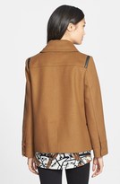 Thumbnail for your product : Marc by Marc Jacobs 'Francoise' Leather Trim Wool Short Coat
