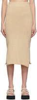 Thumbnail for your product : Missing You Already Beige Tape Yarn Side Slit Skirt