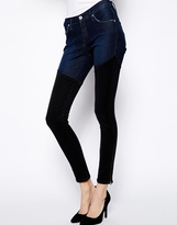 Thumbnail for your product : James Jeans Twiggy Skinny Jeans With Black Thigh High Detail