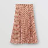 Thumbnail for your product : Burberry Monogram Print Chiffon Pleated Skirt