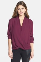 Thumbnail for your product : Vince Camuto Wrap Front Shirttail Blouse