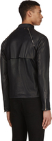 Thumbnail for your product : Paul Smith Navy Lambskin Removable Sleeve Biker Jacket