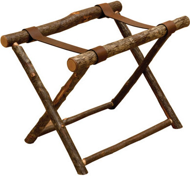 Fireside Lodge Cedar Folding Wood Luggage Rack