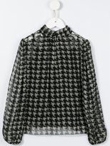 Thumbnail for your product : Dolce & Gabbana Kids houndstooth check blouse