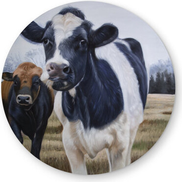 Begin Edition International Inc. Two Cows Eating Grass Rug | Kitchen Farm Animal Decor