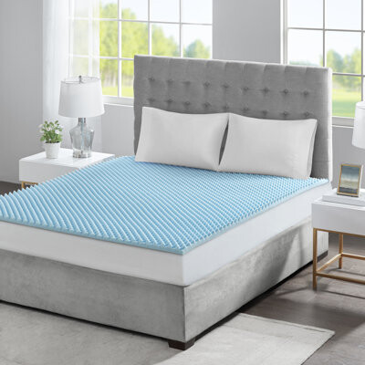 Madison Home USA Sleep Philosophy 1.5" Gel Memory Foam All Season Reversible Cooling Mattress Topper