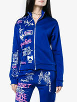 Thumbnail for your product : Filles a papa printed track jacket with popper sleeves