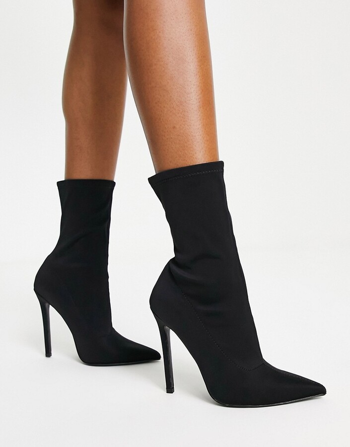Asos Pointed Toe Black Bootie Asos Pointed Black Heel Boots ASOS