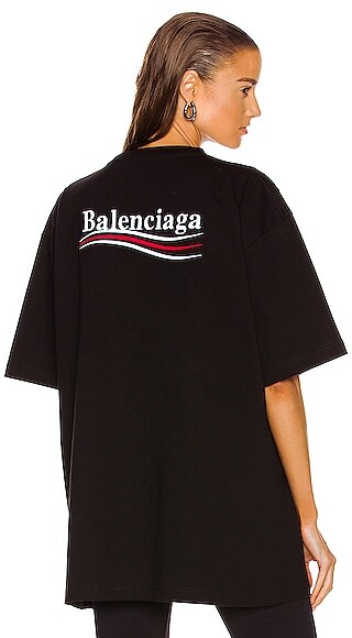 Balenciaga Large Fit T-Shirt in Black - ShopStyle