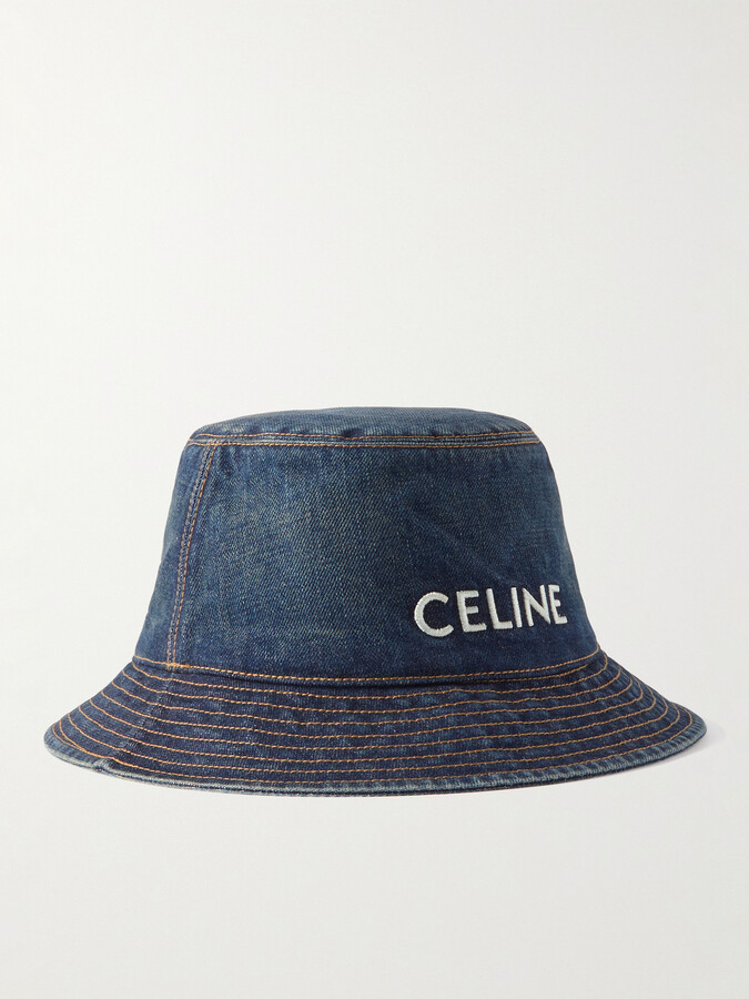 Celine Homme Logo-embellished Ribbed Wool Beanie - Men - Black Hats