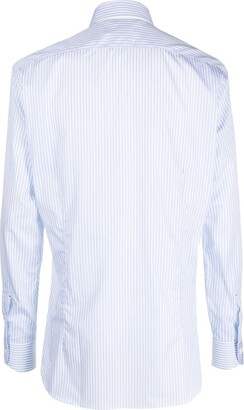 Mazzarelli Spread-Collar Striped Shirt