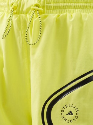 adidas by Stella McCartney Truepace Mesh-insert Recycled Fibre-blend Shorts - Neon Yellow