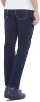 Thumbnail for your product : Stefano Ricci Contrast-Stitch Denim Jeans with Lizard Patch, Dark Blue