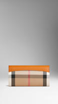 Thumbnail for your product : Burberry House Check and Leather Continental Wallet