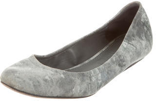 Vera Wang Leather Round-Toe Flats