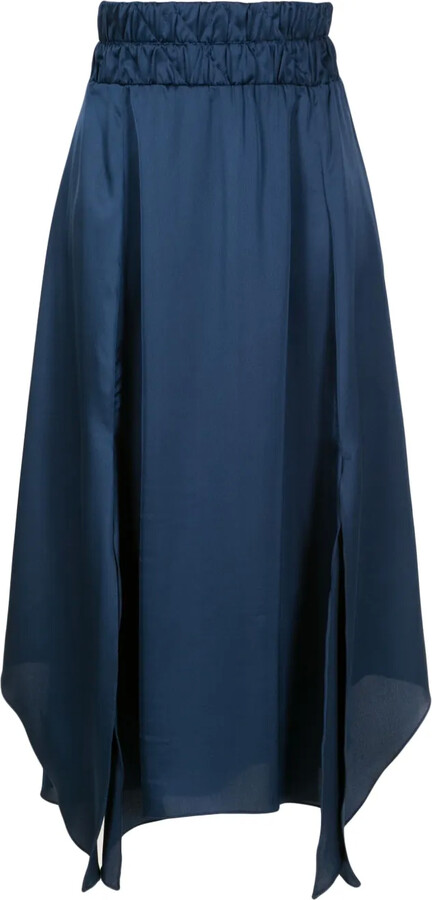 Lethicia Bronstein Bardot asymmetric-hem midi skirt