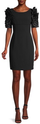 Shani Ruffle-Sleeve Bodycon Dress