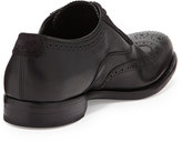 Thumbnail for your product : Alexander McQueen Suede/Leather Brogue Oxford, Black