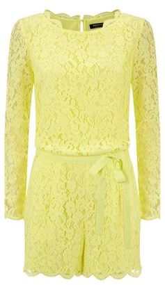 Juicy Couture Lace Long Sleeve Playsuit