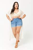 Thumbnail for your product : Forever 21 Plus Size Sheer Crochet-Embroidered Kimono