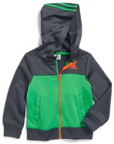 Thumbnail for your product : adidas 'Colorblock - CLIMAWARMTM' Full Zip Hoodie (Toddler Boys & Little Boys)