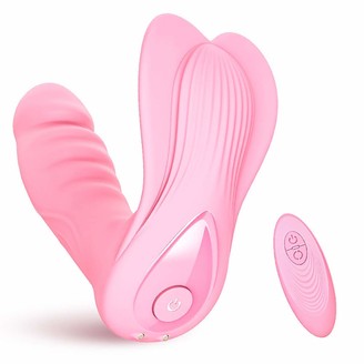 LEQPQ T-Shirt Sex Toys4women licking Mini Vibrator Clitoris Stimulator Panty Vibrator Butterfly Sex Toys For Woman G Spot Vibrator Wireless Remote Vibrator Vibrating Dildo