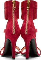 Thumbnail for your product : Jerome Dreyfuss Burgundy Suede Goatskin Beatrice Heels