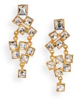 Thumbnail for your product : Kenneth Jay Lane Square-Cut Cluster Chandelier Earrings/Clear
