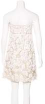 Thumbnail for your product : Valentino Silk Floral Appliqué Dress