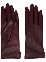 XS Harssidanzar Women's Winter Warm Driving Leather Cashmere Lined gloves,Genuine Lambskin Leather Gloves For Women GL006A Burgundy