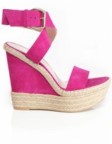 Thumbnail for your product : Stuart Weitzman Contrast Espadrille Wedges