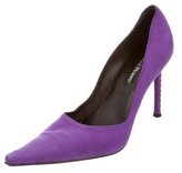 Thumbnail for your product : Cesare Paciotti Studded Pointed-Toe Pumps