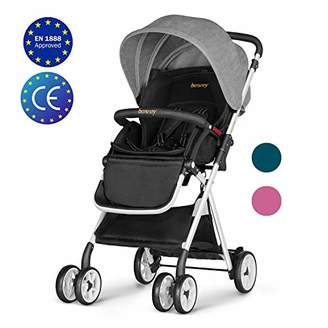 Besrey Baby Stroller Folding Pushchair Lightweight Infant Travel Buggy - Grey