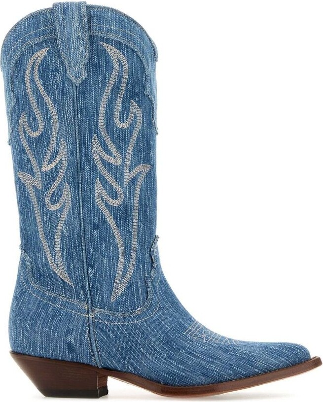Sonora Santa Fe Panelled Denim Boots