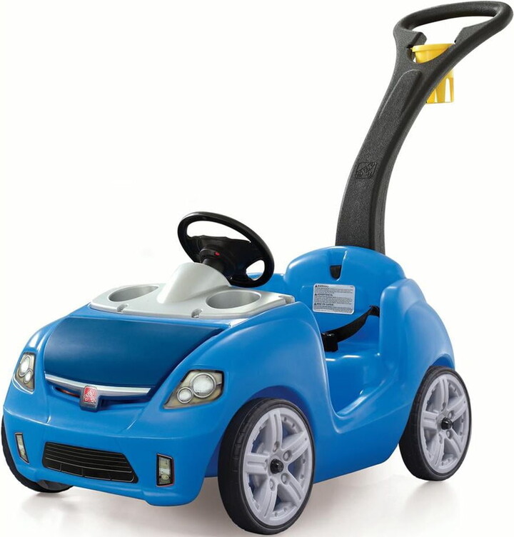 Step2 Whisper Ride II Kids Blue Push Car and Ride on Toy for Toddlers