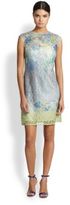 Thumbnail for your product : Kay Unger Digital-Print Lace Shift Dress