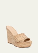 Thumbnail for your product : Veronica Beard Dali Cork Platform Wedge Sandals