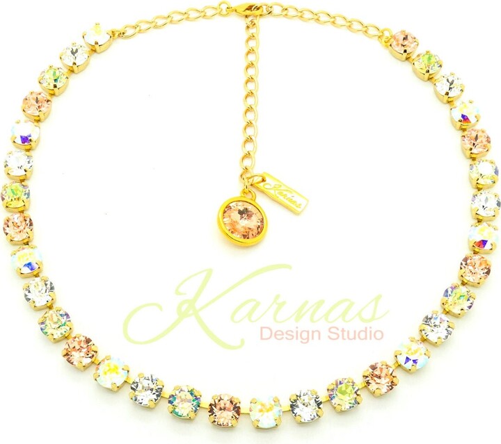 Etsy Champagne Bubbles 8mm Necklace Made With K.d.s. Premium Crystal Choose Your Finish Karnas Design Studio™