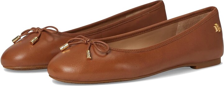 Lauren Ralph Lauren Jayna Flat Women's Flat Shoes Deep Saddle Tan
