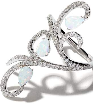 As 29 As29 18kt white gold Lucy opal and diamond ring