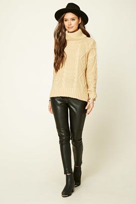 Forever 21 Cable Knit Turtleneck Sweater