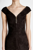 Thumbnail for your product : Jitrois Suede Dress with Zipper Collar