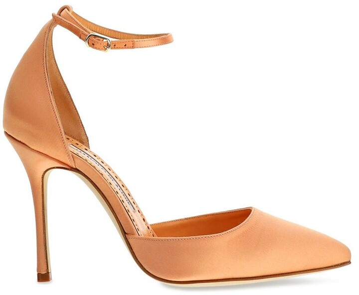 orange ankle strap sandals