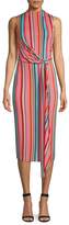 Thumbnail for your product : Alice + Olivia Delora Sleeveless Tie Waist Stripe Dress