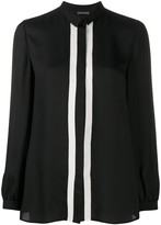 Thumbnail for your product : Emporio Armani Contrast Panel Concealed Button Blouse