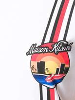 Thumbnail for your product : MAISON KITSUNÉ stripe detail T-shirt