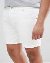 Thumbnail for your product : ASOS Design DESIGN Plus Denim Shorts In Skinny White
